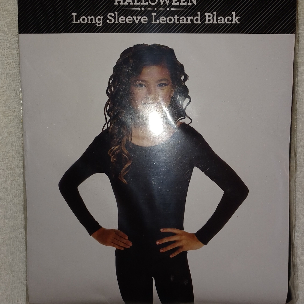 GIRLS BLACK LEOTARD ONE PIECE
